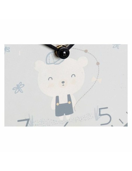 Horloge Murale DKD Home Decor Bleu Rose Bois Métal Plastique Bois MDF Enfant Oiseau 24 x 3 x 24 cm (2 Unités)