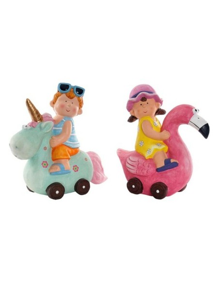 Figurine Décorative DKD Home Decor Enfants Fibre de Verre (2 pcs)