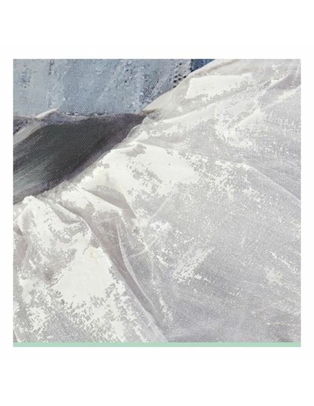 Cadre DKD Home Decor Toile Gris Bleu Bois Blanc (100 x 3 x 100 cm) (2 Unités)