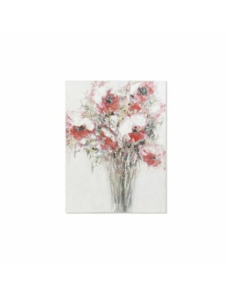 Cadre DKD Home Decor Peint à la main Fleurs (90 x 3 x 120 cm)