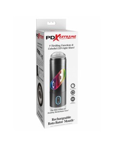 Masturbateur Pipedream PDX EXTREME RECHARGEABLE ROTO-BATOR MOUTH BLACK 2