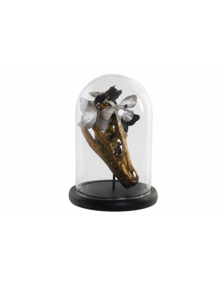 Figurine Décorative DKD Home Decor Noir Doré Papillons 17 x 17 x 26 cm