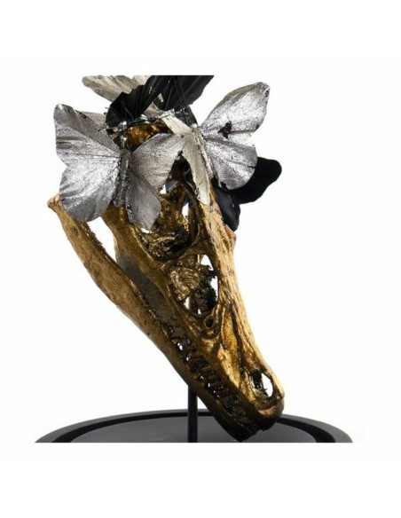 Figurine Décorative DKD Home Decor Noir Doré Papillons 17 x 17 x 26 cm