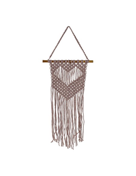 Décoration Suspendue DKD Home Decor Violet Marron Clair Bambou