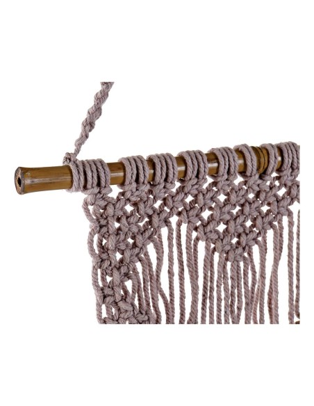 Décoration Suspendue DKD Home Decor Violet Marron Clair Bambou