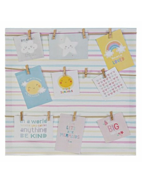 Cadre Photos DKD Home Decor Sunshine Multicouleur Toile Bébé 50 x 2 x 50 cm