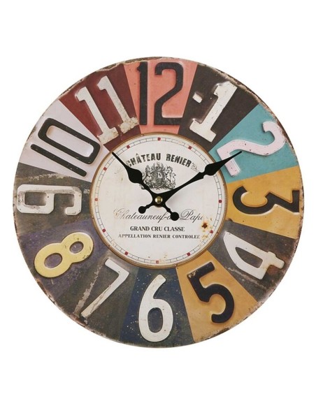 Horloge Murale Versa Chateau Métal (5 x 28 x 28 cm)