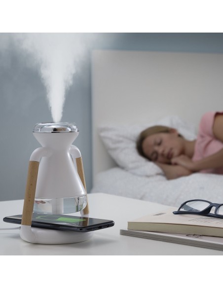 Humidificateur Diffuseur d'Arômes et Chargeur Sans Fil 3 en 1 Misvolt InnovaGoods