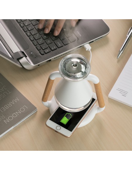 Humidificateur Diffuseur d'Arômes et Chargeur Sans Fil 3 en 1 Misvolt InnovaGoods