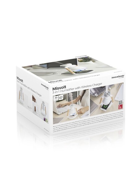 Humidificateur Diffuseur d'Arômes et Chargeur Sans Fil 3 en 1 Misvolt InnovaGoods