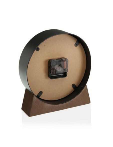 Horloge de table Versa Noir Bois MDF (20 x 20 x 6 cm) (Ø 20 cm)