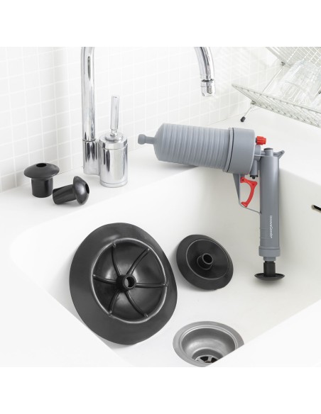 Pistolet Déboucheur à Air Comprimé Universel avec Adaptateurs KlinGun InnovaGoods