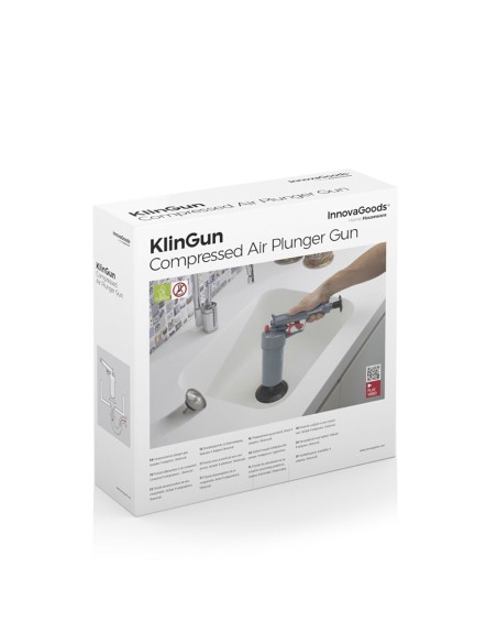 Pistolet Déboucheur à Air Comprimé Universel avec Adaptateurs KlinGun InnovaGoods