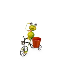 Cache-pot Ibergarden 324-26939A Jaune Rouge Vert Métal Bicyclette Grenouille 31,5 x 32 x 17 cm