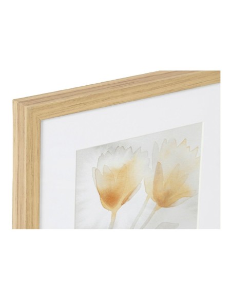 Cadre DKD Home Decor Drawed Leaf 33 x 3 x 38 cm Traditionnel Feuille d'une plante (2 Unités)