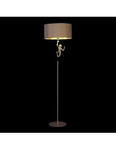 Lampadaire DKD Home Decor 8424001827312 44 x 44 x 166 cm Noir Doré Métal Blanc Résine 220 V 50 W (2 Unités) 2