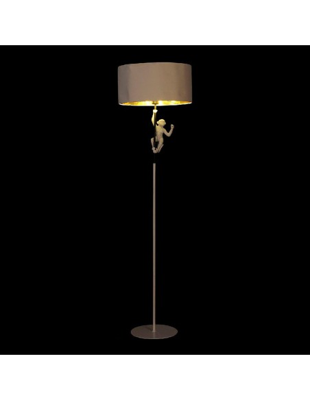 Lampadaire DKD Home Decor 8424001827312 44 x 44 x 166 cm Noir Doré Métal Blanc Résine 220 V 50 W (2 Unités)