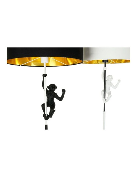 Lampadaire DKD Home Decor 8424001827312 44 x 44 x 166 cm Noir Doré Métal Blanc Résine 220 V 50 W (2 Unités)