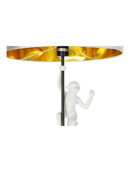 Lampadaire DKD Home Decor 8424001827312 44 x 44 x 166 cm Noir Doré Métal Blanc Résine 220 V 50 W (2 Unités)