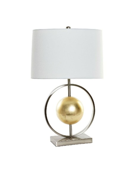 Lampe de bureau DKD Home Decor 8424001806843 Blanc Doré Argenté Métal 60 W 220 V 40 x 22 x 64 cm