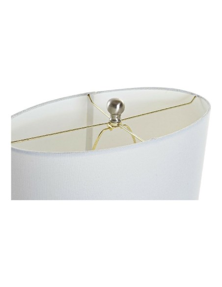 Lampe de bureau DKD Home Decor 8424001806843 Blanc Doré Argenté Métal 60 W 220 V 40 x 22 x 64 cm