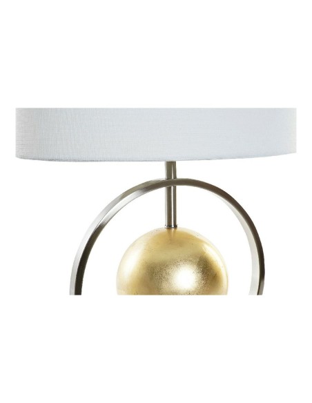 Lampe de bureau DKD Home Decor 8424001806843 Blanc Doré Argenté Métal 60 W 220 V 40 x 22 x 64 cm