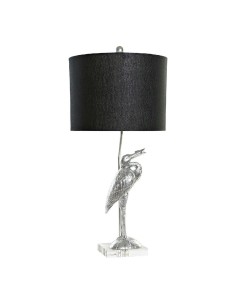 Lampe de bureau DKD Home Decor Noir Argent Polyester Acrylique Résine 220 V 60 W (33 x 33 x 74 cm)