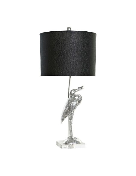 Lampe de bureau DKD Home Decor Noir Argent Polyester Acrylique Résine 220 V 60 W (33 x 33 x 74 cm)