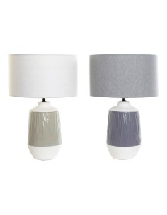 Lampe de bureau DKD Home Decor Polyester Porcelaine 220 V 40 W (2 pcs) (35 x 35 x 53 cm)