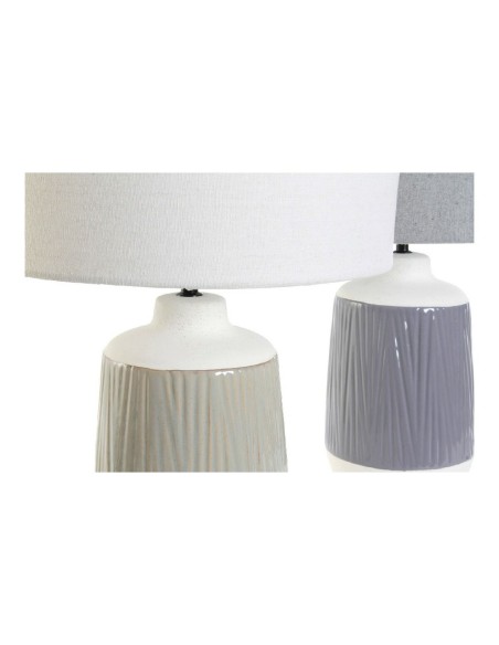 Lampe de bureau DKD Home Decor Polyester Porcelaine 220 V 40 W (2 pcs) (35 x 35 x 53 cm)
