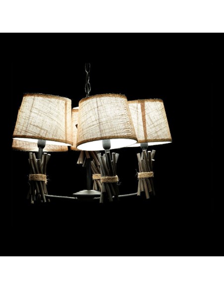 Suspension DKD Home Decor Polyester Métal (55 x 55 x 100 cm)