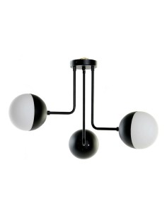 Suspension DKD Home Decor Blanc Noir Métal Verre 220 V 50 W (61 x 58 x 46 cm)