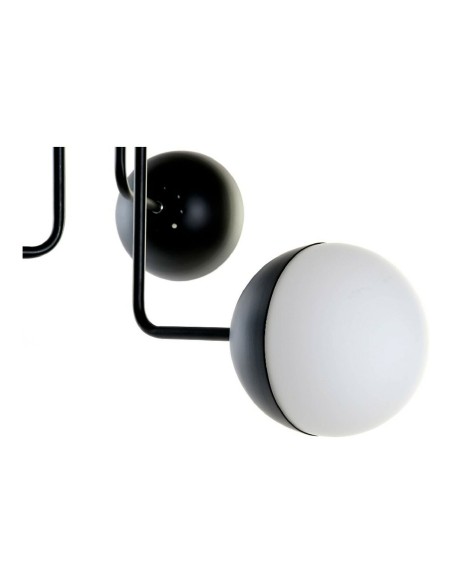 Suspension DKD Home Decor Blanc Noir Métal Verre 220 V 50 W (61 x 58 x 46 cm)