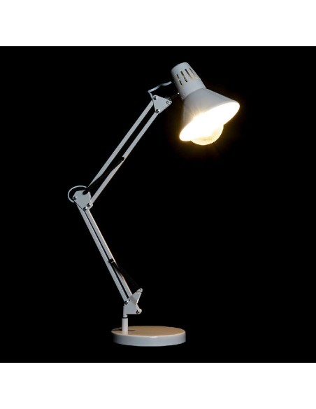 Lampe de bureau DKD Home Decor Blanc Métal (22 x 39 x 69 cm)