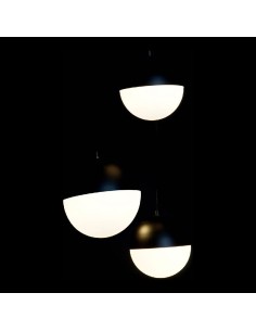 Suspension DKD Home Decor Blanc Noir Métal Verre 220 V (40 x 40 x 80 cm) 2