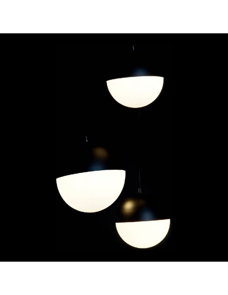 Suspension DKD Home Decor Blanc Noir Métal Verre 220 V (40 x 40 x 80 cm)
