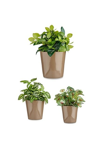 Set de pots Ibergarden Cónica Ø 14 cm Ø 22 cm Ø 17 cm Plastique 30 x 40 cm 3 Pièces (3 Pièces)