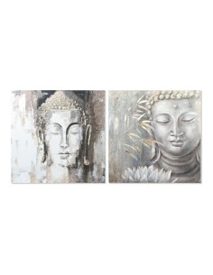 Cadre DKD Home Decor CU-179192 100 x 3,8 x 100 cm Buda Oriental (2 Unités)