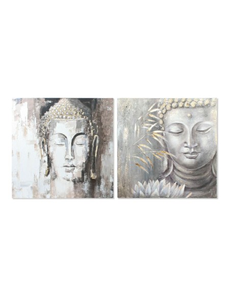 Cadre DKD Home Decor CU-179192 100 x 3,8 x 100 cm Buda Oriental (2 Unités)