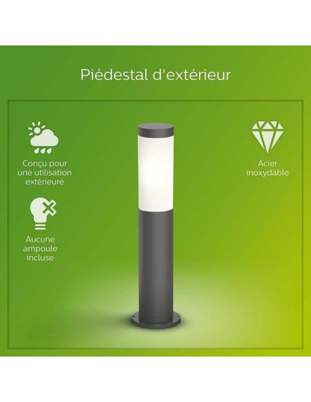 Lampe Philips Luminarias de exterior Anthracite E27 230 V 2700 K
