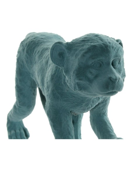 Figurine Décorative DKD Home Decor Vert Rose Résine Flocage Singe Tropical 31 x 9,5 x 19 cm