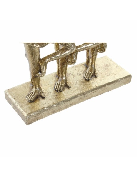 Figurine Décorative DKD Home Decor FZ-91957 Gris Doré Résine Rectangulaire Colonial Moderne Singe 23 x 9,5 x 24 cm