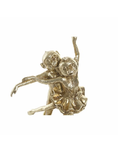 Figurine Décorative DKD Home Decor FZ-95015 18,5 x 11,2 x 29,5 cm Doré Résine Colonial Singe