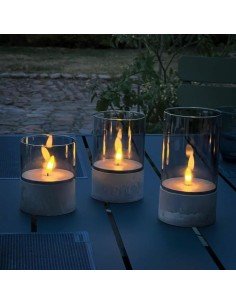 Bougie LED Brilliant Gris Métal 3 Unités 2