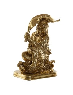 Figurine Décorative DKD Home Decor Doré Résine Colonial Feuille d'une plante 16,5 x 10,6 x 22,5 cm
