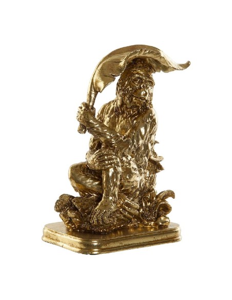 Figurine Décorative DKD Home Decor Doré Résine Colonial Feuille d'une plante 16,5 x 10,6 x 22,5 cm