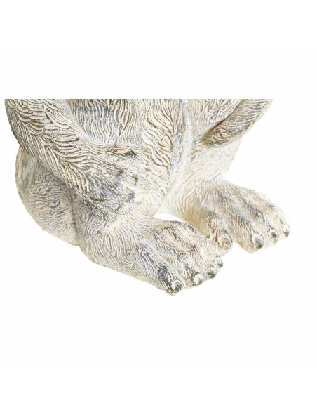 Figurine Décorative DKD Home Decor 16 x 15 x 30 cm Blanc Résine Singe Tropical Décapé