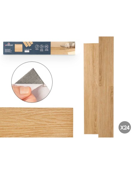 Autocollants Parquet Beige 24 Unités