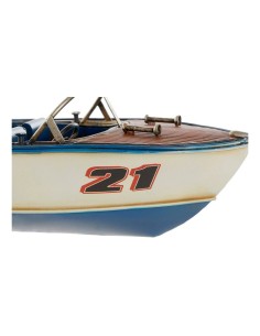 Véhicule DKD Home Decor Décoratif Bateau à moteur Métal (2 pcs) (31.5 x 14 x 13 cm) 2