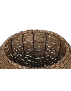 Set de pots de fleurs Home ESPRIT Marron Métal Fibre 41 x 41 x 32 cm 2